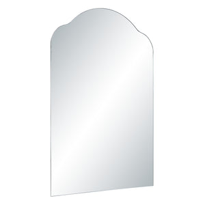 Erica mirror by Renwil featuring an arched top and angled view, showcasing its sleek design.