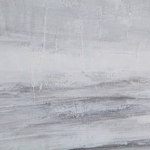 Close-up of Benalla Canvas Art highlighting the intricate gray textures and brushwork.