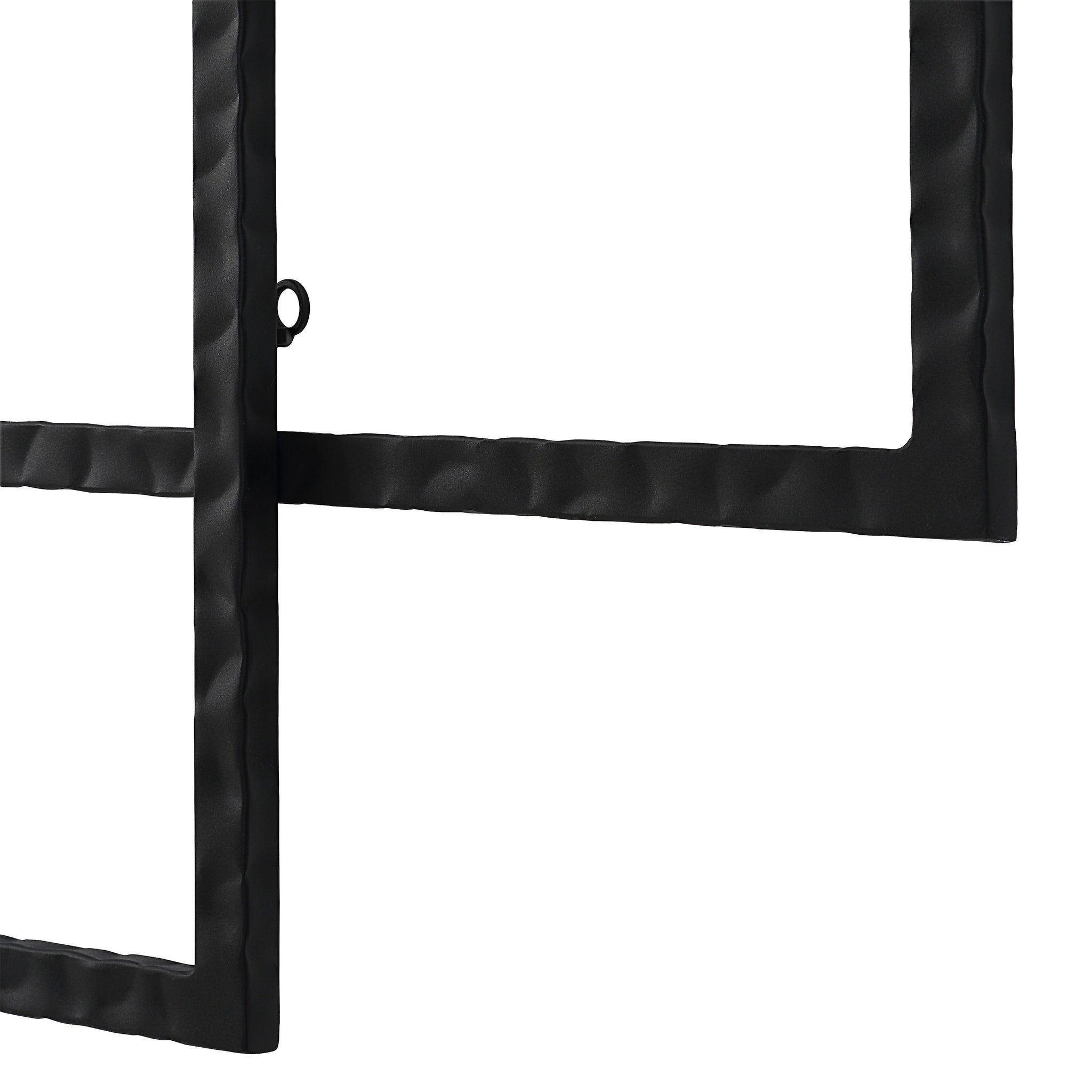 Bodkin Wall Decor close-up view highlighting a textured black frame with a circular hanging loop.