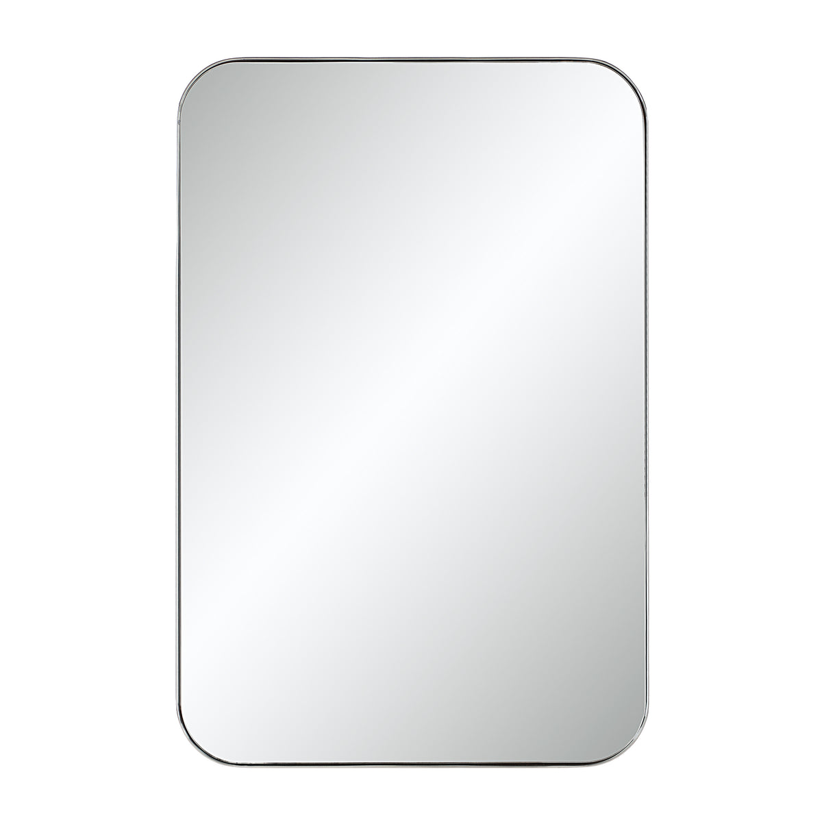 Louvas mirror by Renwil, rectangular shape with rounded corners, clear reflective surface