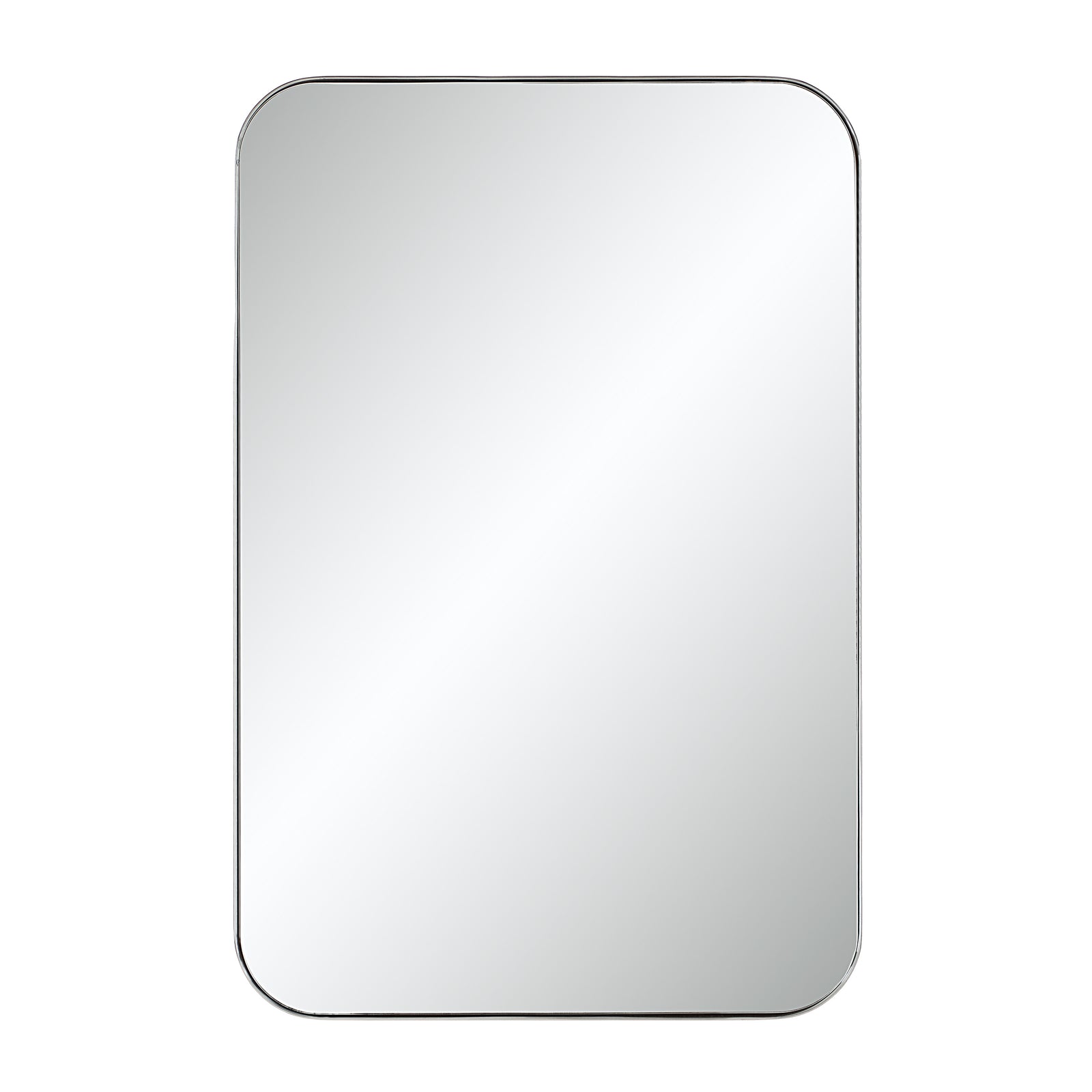 Louvas mirror by Renwil, rectangular shape with rounded corners, clear reflective surface