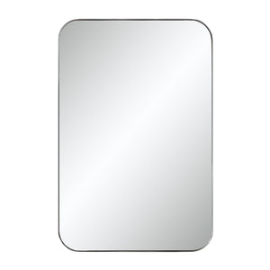 Louvas mirror by Renwil, rectangular shape with rounded corners, clear reflective surface