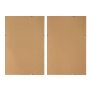 Back view of Marlon wall art showing the brown backing of two frames.
