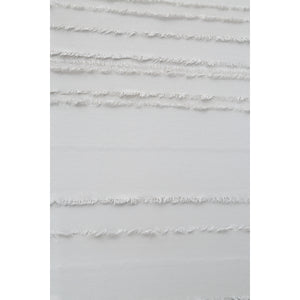 Close-up of Trax wall art by Renwil, displaying white textured stripes on canvas.