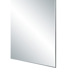 Erica mirror by Renwil viewed from the side, highlighting its slim profile and reflective surface.