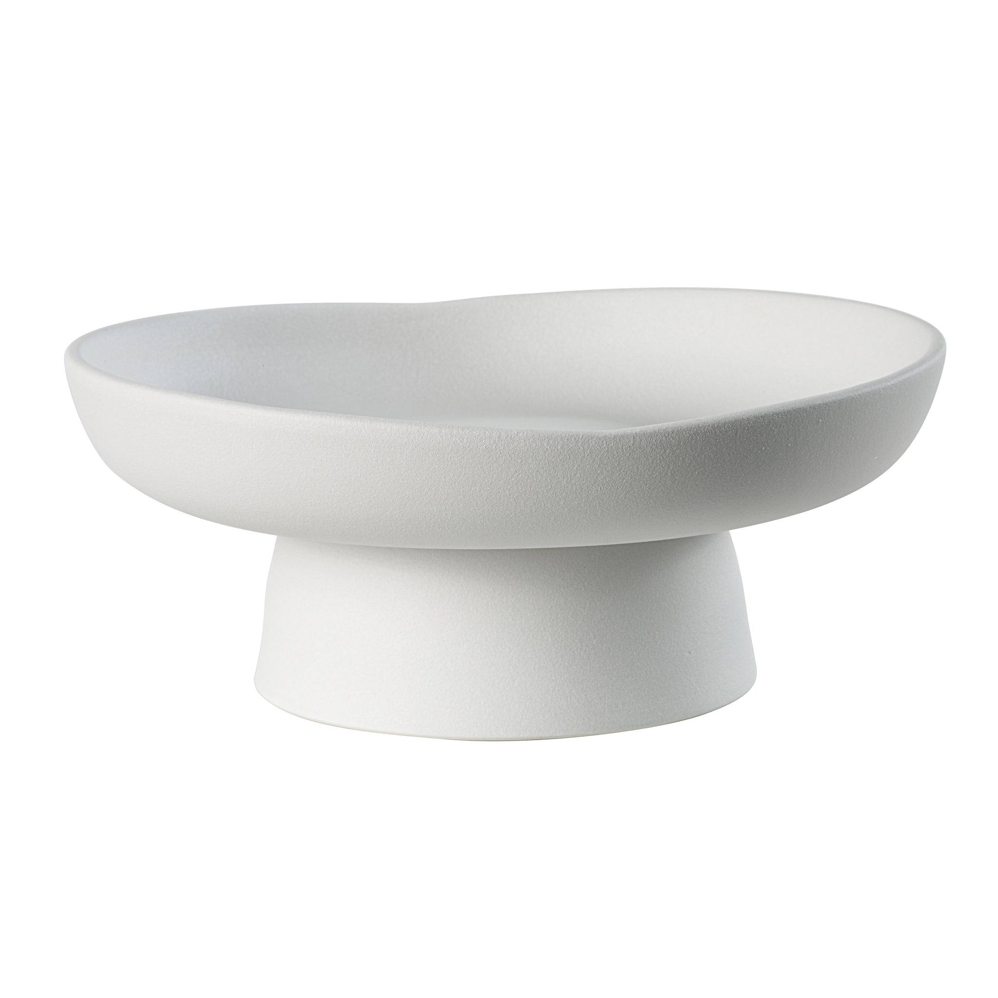 Malabo Bowl by Renwil, white decorative bowl with a textured finish and unique shape.