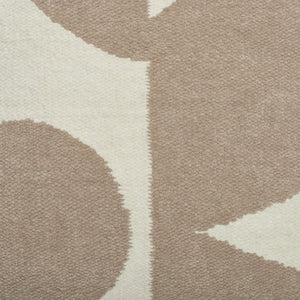 Close-up of Ferla Indoor Pillow showing textured beige and cream pattern