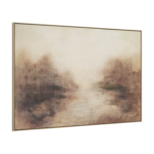 Onda canvas art viewed from a slight angle, showcasing gentle hues and abstract scenery