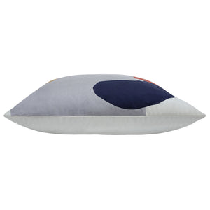 Side view of Lonzo Indoor Pillow highlighting its plush texture and abstract design.