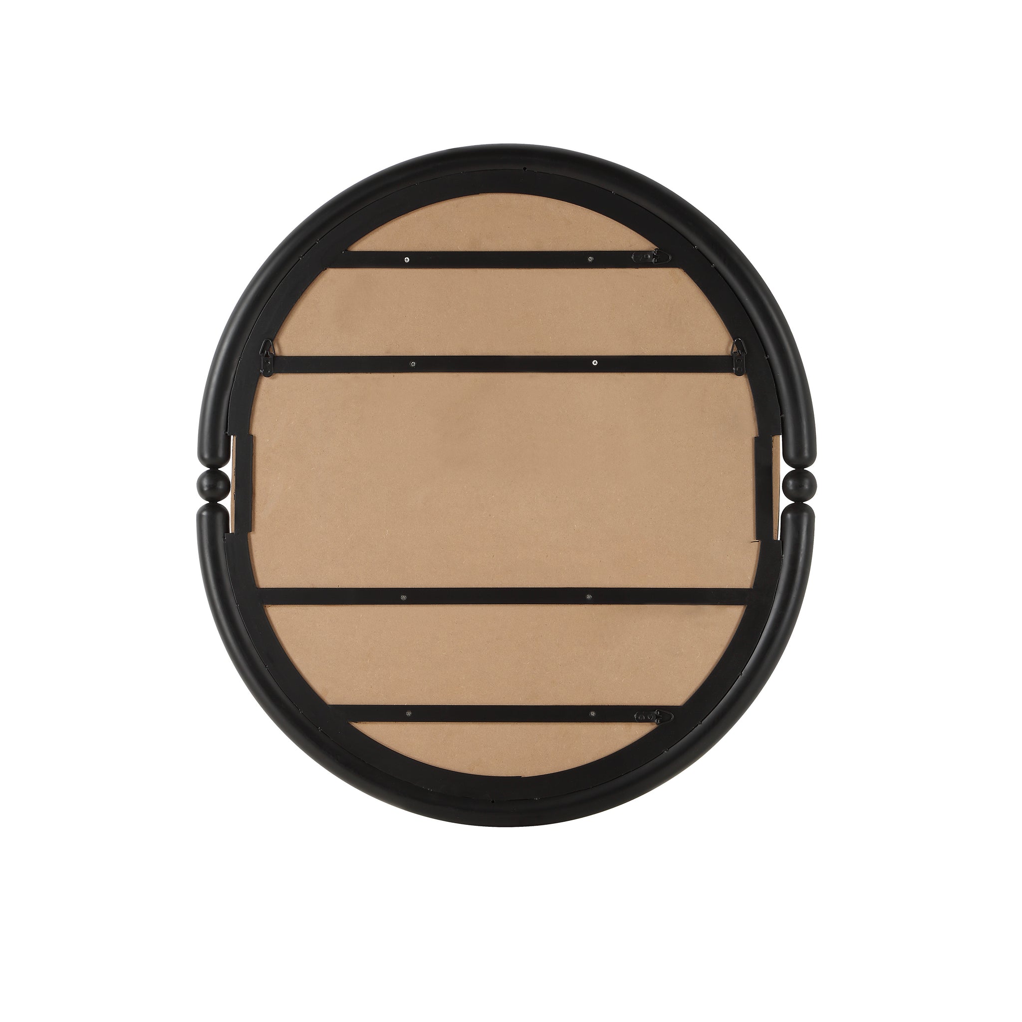 Back view of Ditto mirror by Renwil, showing black frame construction and mounting hardware.