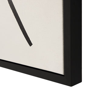 Moreau canvas art featuring a black line on a textured white background