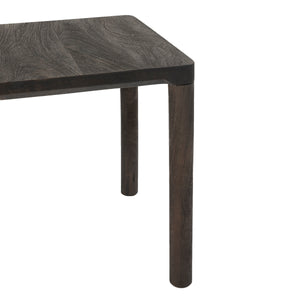 Clusia 19.0" Height Side Table showcasing a dark wood surface and rounded corners