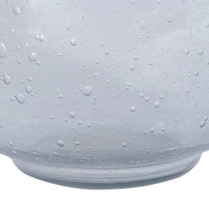 Mirabella vase by Renwil, close-up of base, clear glass with bubble texture