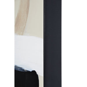 Telesto Canvas Art edge view showing the black frame and abstract design.