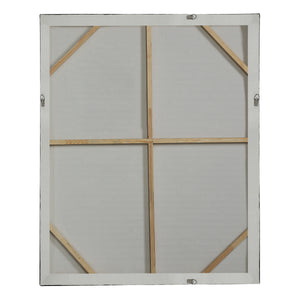 Back view of Kinetic canvas art by Renwil, displaying the wooden frame and support structure.