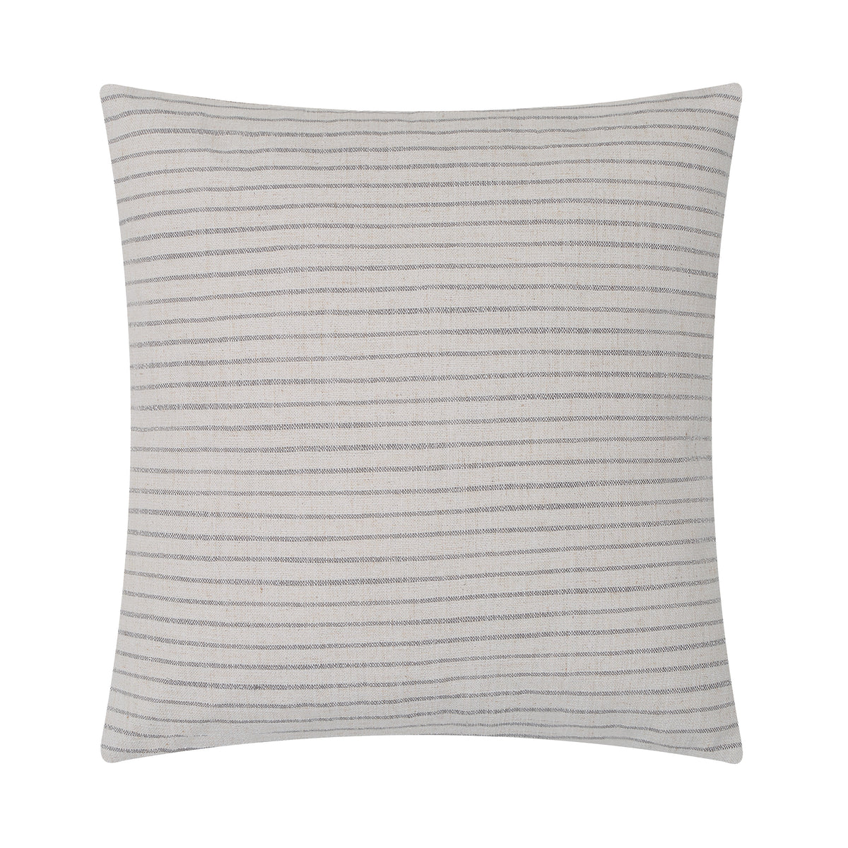 Lauren pillow with a light beige background and thin gray stripes
