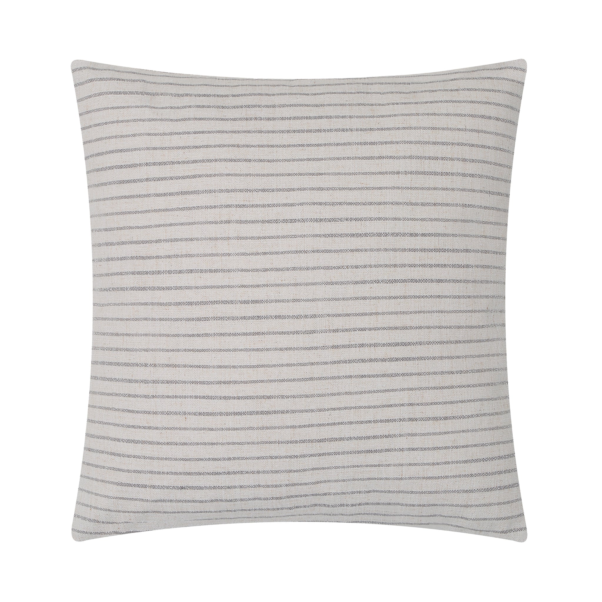 Lauren pillow with a light beige background and thin gray stripes