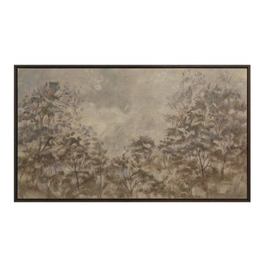 Toulouse canvas art featuring soft, muted colors and abstract tree silhouettes.