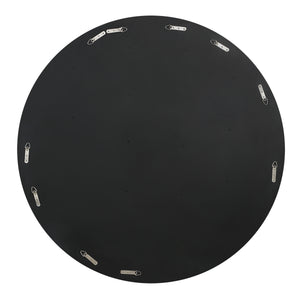 Back view of Ronda mirror displaying a black surface with mounting clips.