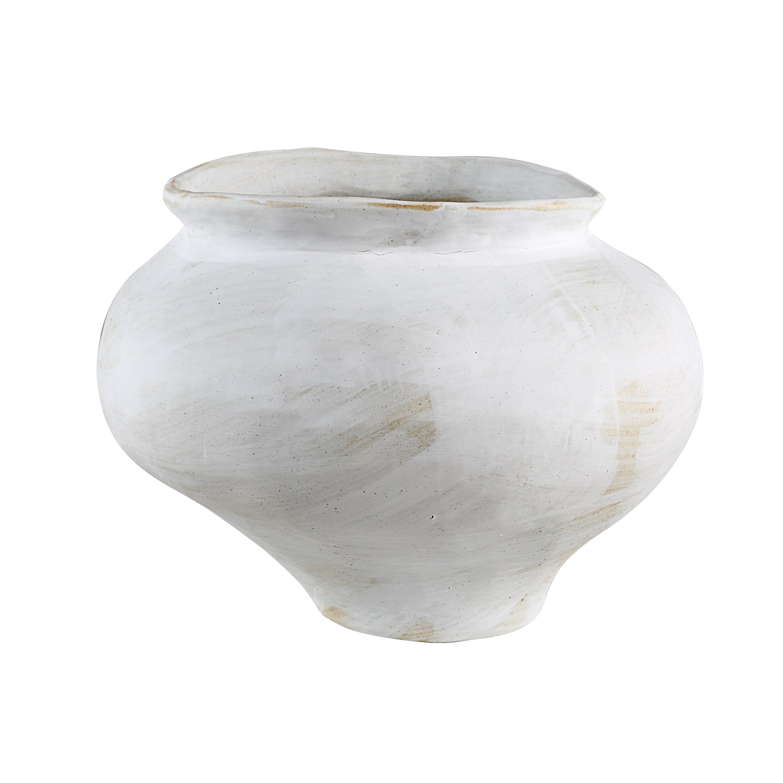 Ella vase by Renwil, white ceramic with a smooth, rounded shape and subtle texture.