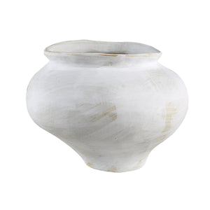 Ella vase by Renwil, white ceramic with a smooth, rounded shape and subtle texture.