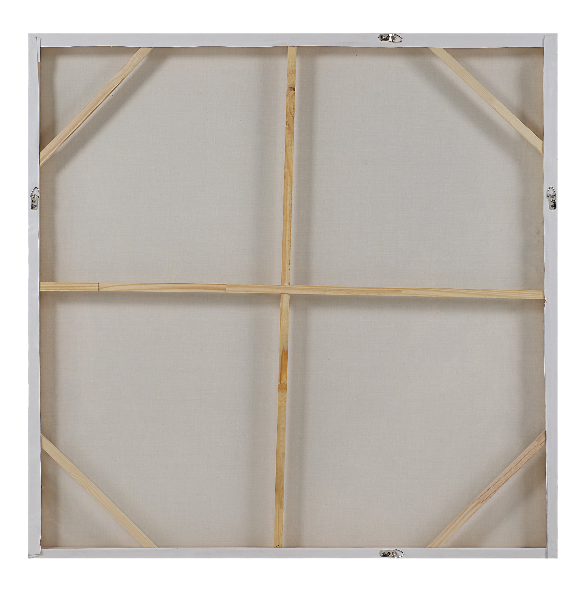Back view of Ardesia canvas art showing the wooden frame and support structure.