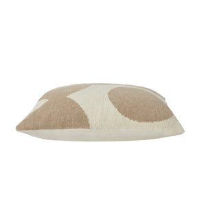 Side view of Ferla Indoor Pillow displaying its thickness and color pattern