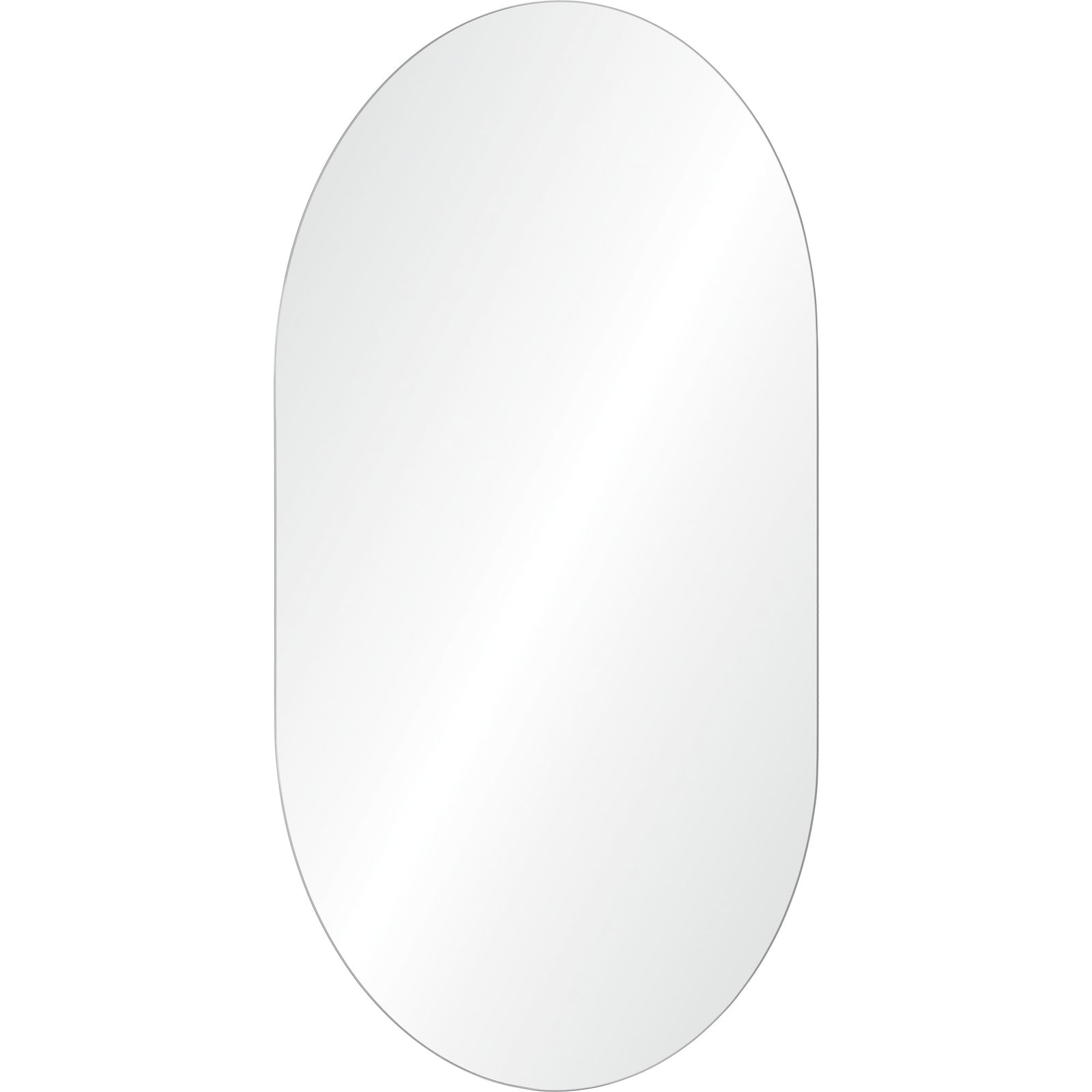 Salta mirror by Renwil, oval shape with a smooth reflective surface, minimalist design.