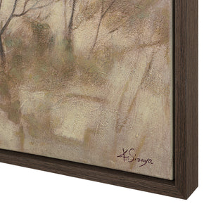 Side view of Toulouse canvas art highlighting the textured surface and framing.