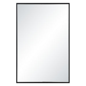 Agata mirror with a sleek black frame and a clear reflective surface, front view.