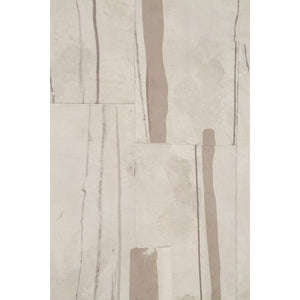 Close-up of Sediment canvas art, highlighting the light beige texture and brown linear patterns.