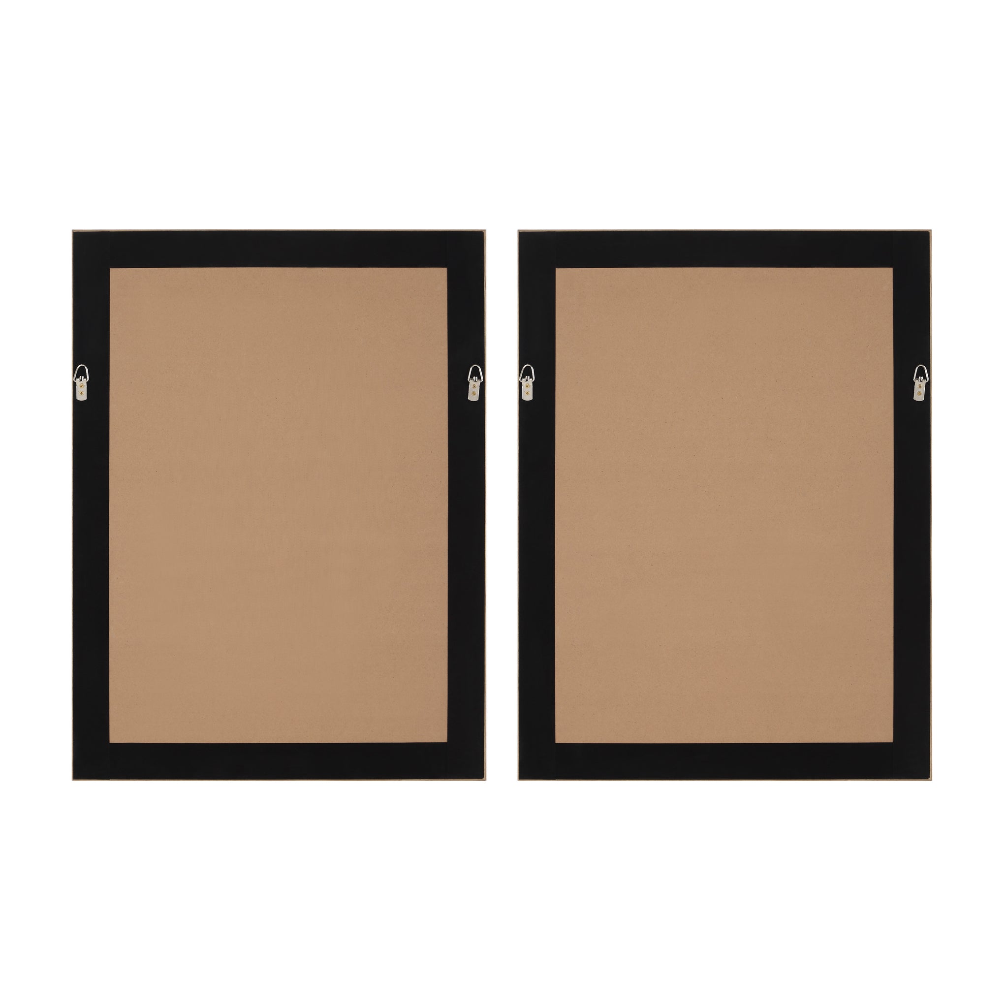 Madalena wall art back view showing two frames with a black border.