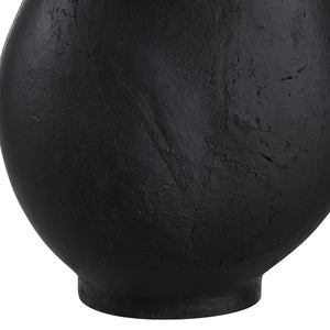 Close-up of Sotiria Table Lamp's black textured base
