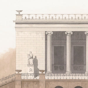 side view of Italian Villa Facade I, C. 1838 luxury Artwork