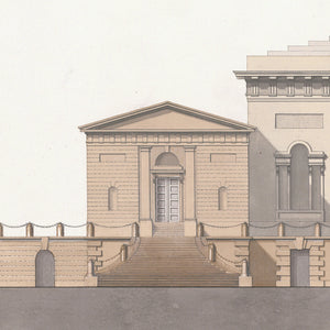 angle view of Italian Villa Facade III, C. 1838 luxury Artwork