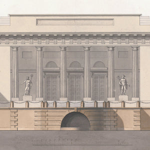 side view of Italian Villa Facade III, C. 1838 luxury Artwork