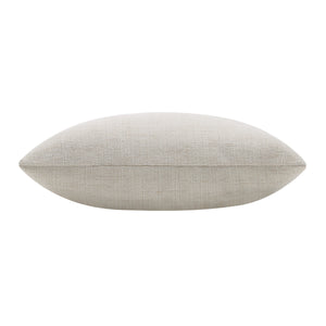 Pisces indoor pillow viewed from the side, showing its oval shape.