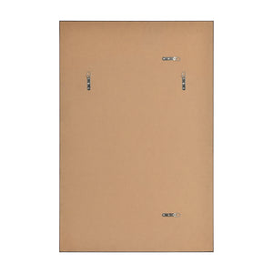 Back view of Amara Wall Mirror showing mounting hardware and brown backing.