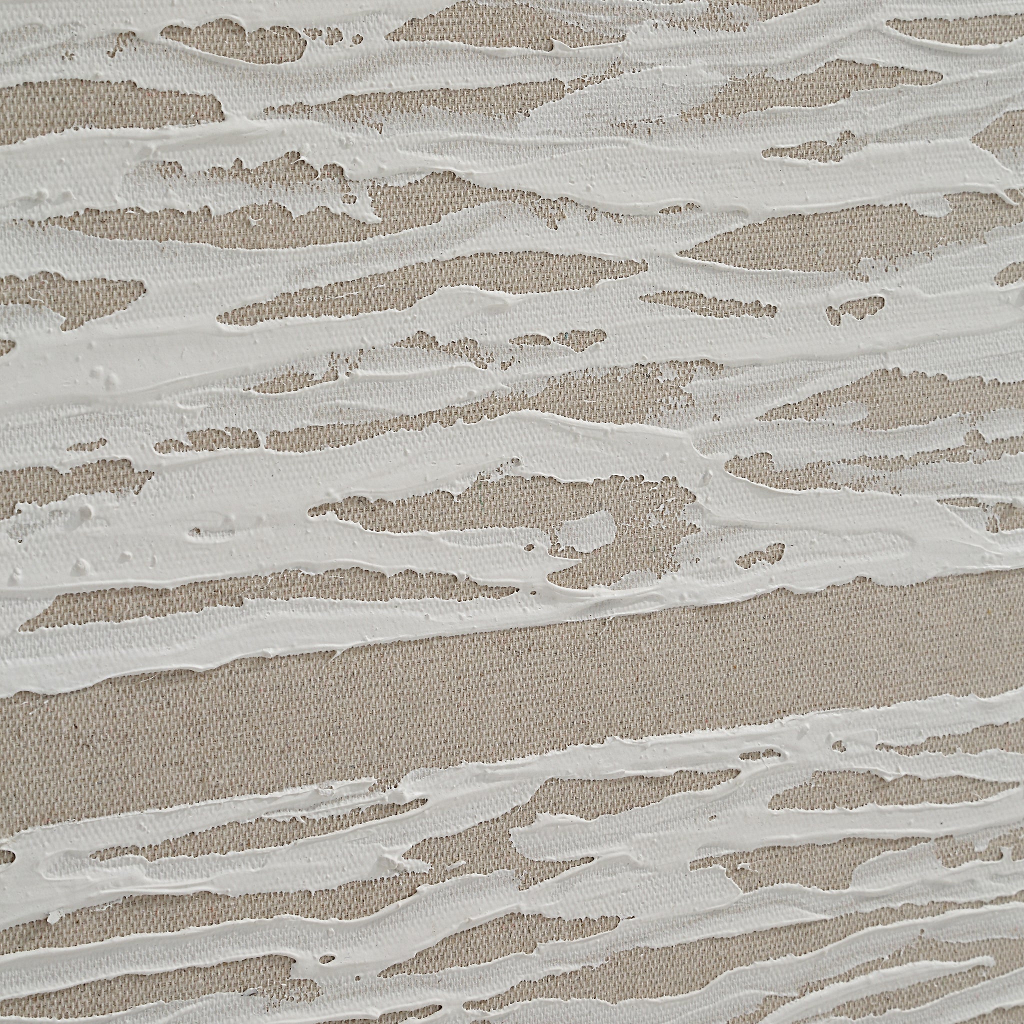 Close-up of Chiari Canvas Art highlighting the white textured lines on beige canvas