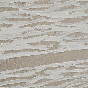 Close-up of Chiari Canvas Art highlighting the white textured lines on beige canvas