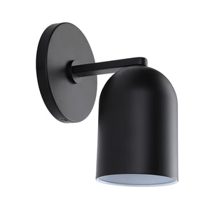 Valonia Wall Sconce in black featuring an arm and rounded shade