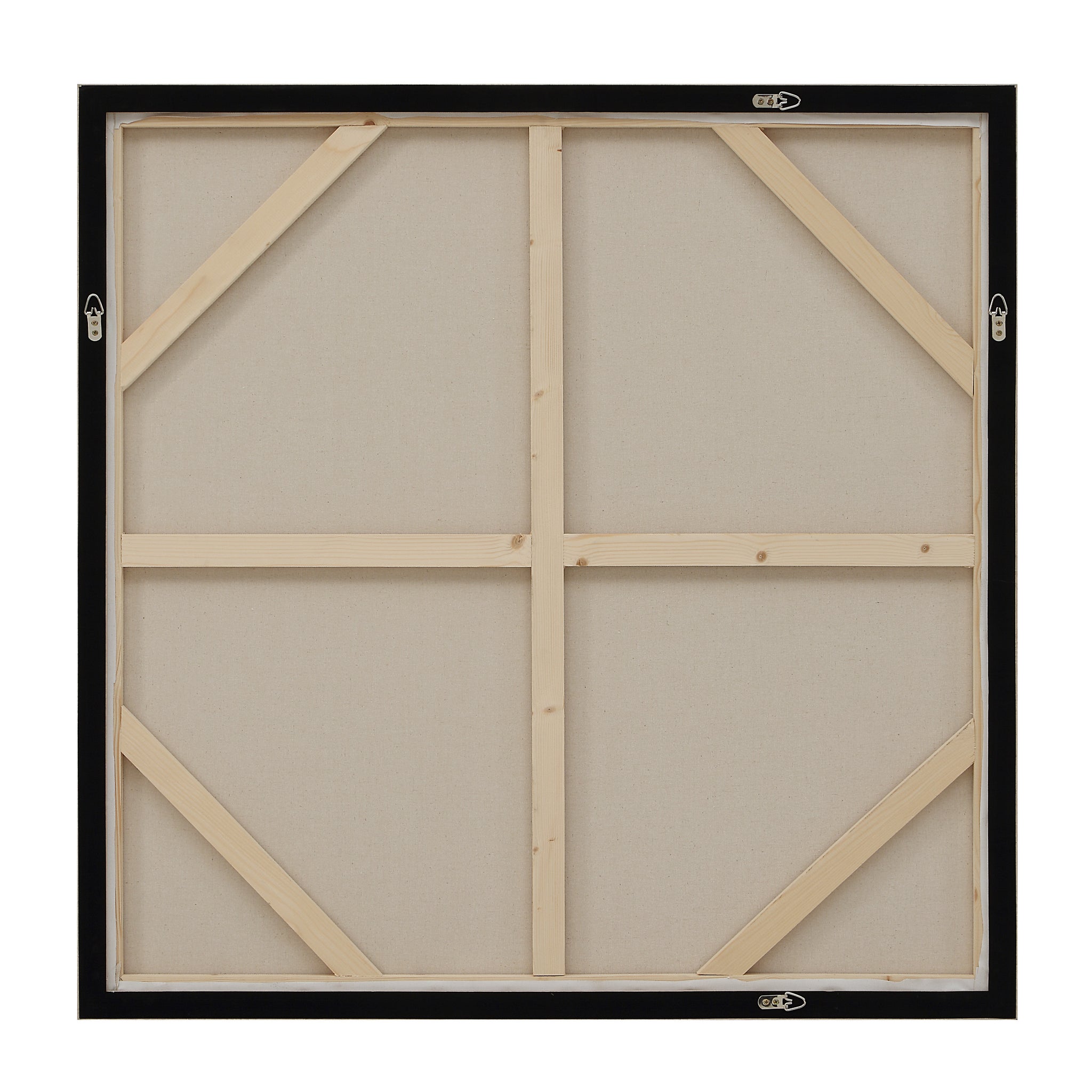 Back view of Eclat canvas art revealing the wooden frame and canvas texture.