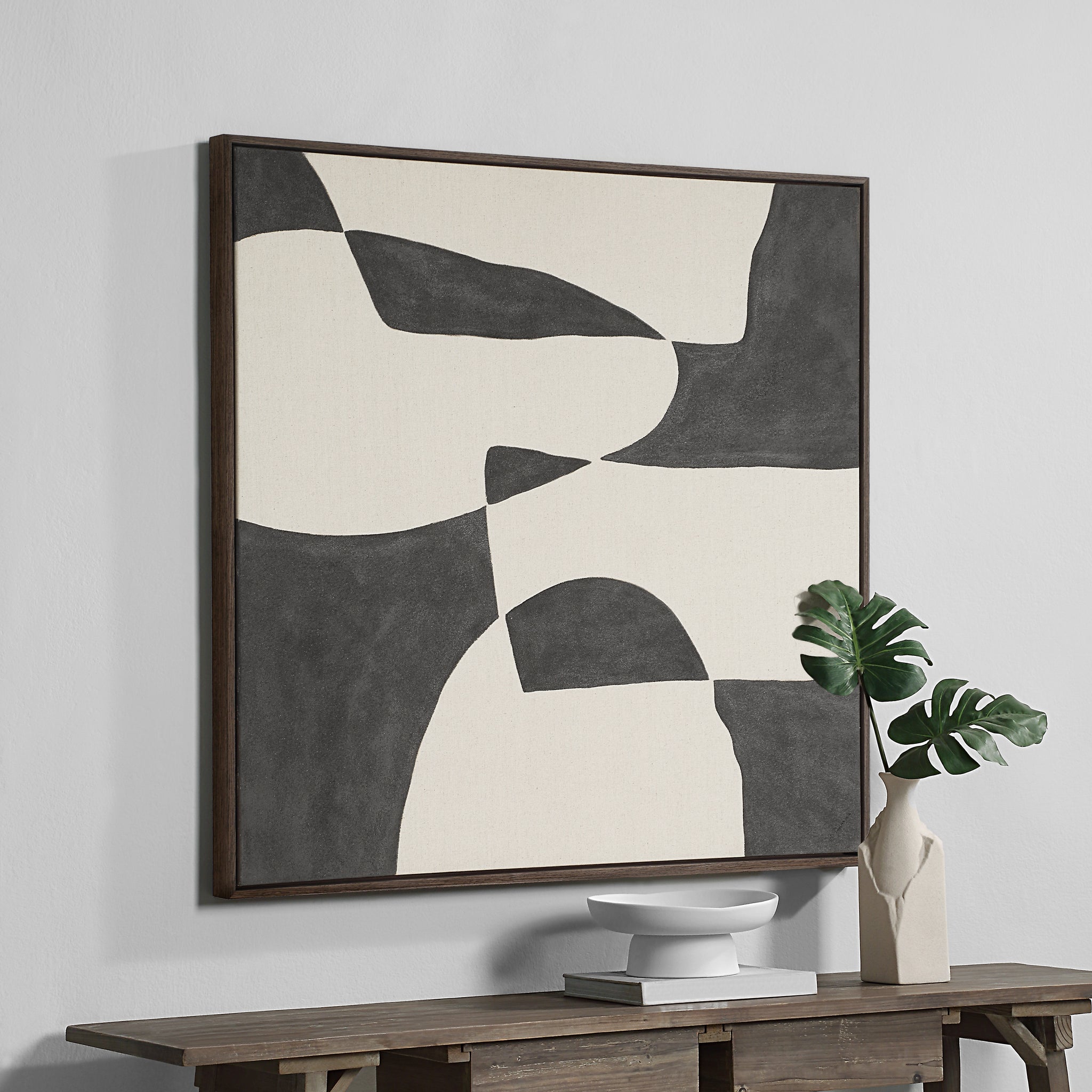 Close-up of the Altino Canvas Art showing the palette and composition.