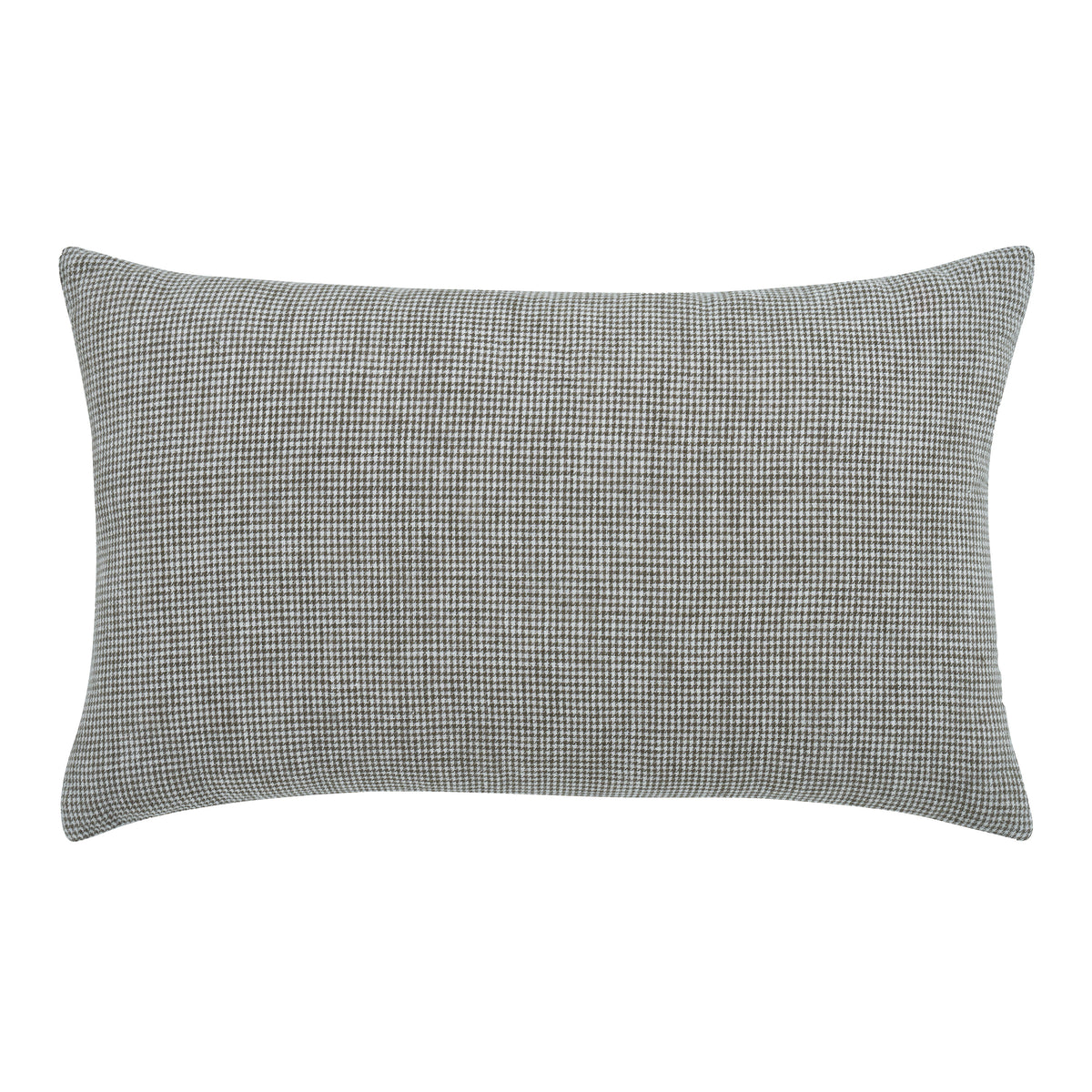 Giverny Indoor Pillow in a black and white check pattern, rectangular shape, soft fabric.