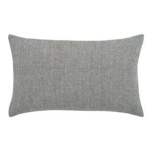 Giverny Indoor Pillow in a black and white check pattern, rectangular shape, soft fabric.