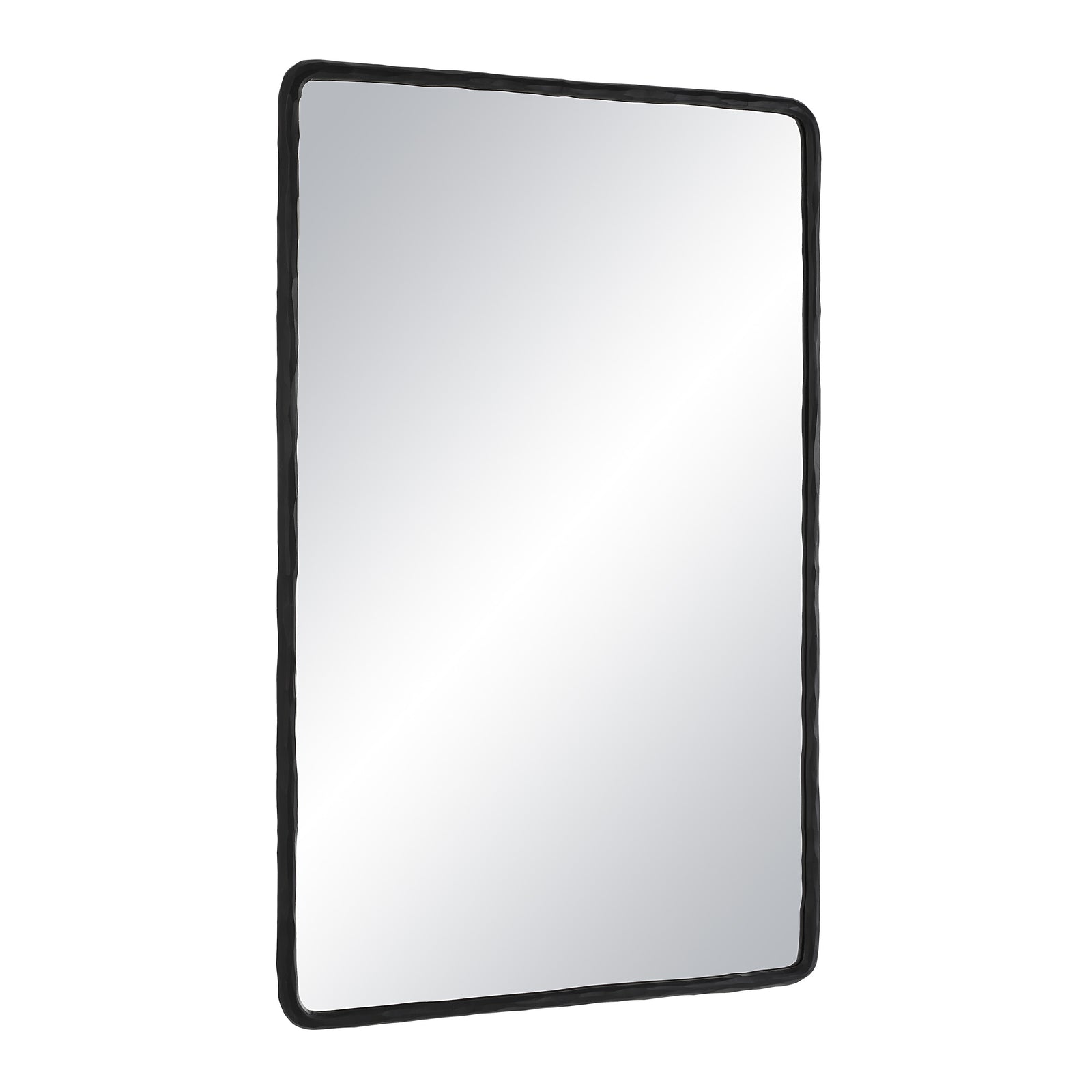 Jorah Wall Mirror with a sleek black frame, featuring a reflective surface.