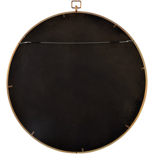 Azam Wall Mirror back view showing a black backing and hanging hardware.