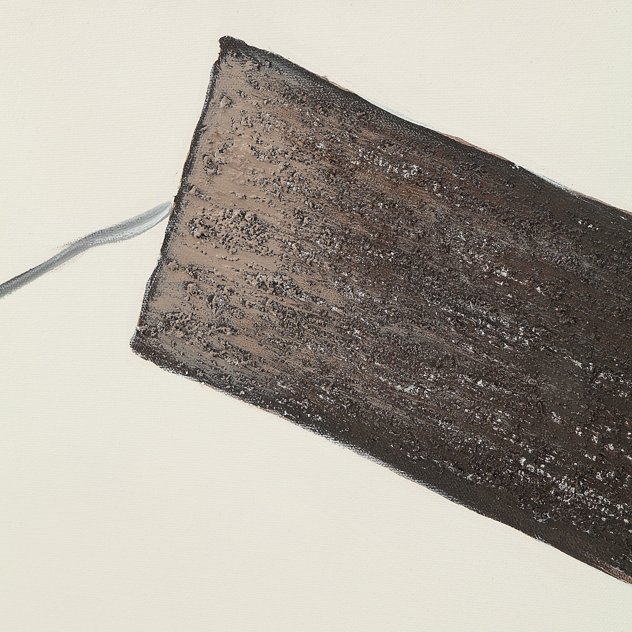 Lacadieu Canvas Art by Renwil, showcasing a textured dark brown brushstroke on a white canvas.