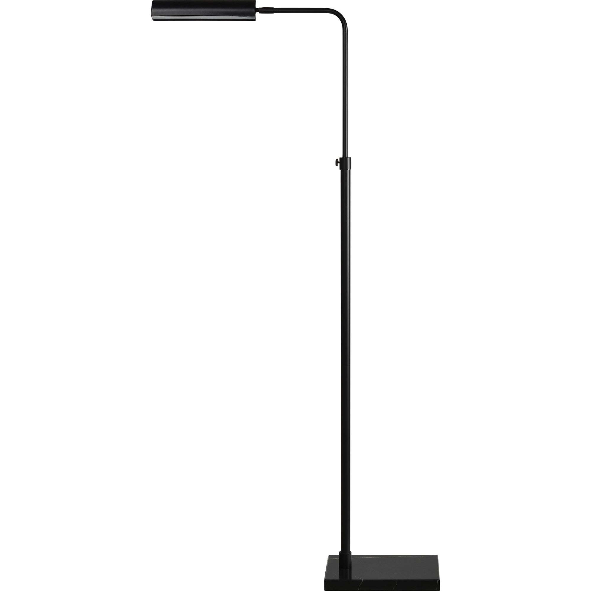 Fadia Floor Lamp featuring a modern black finish and a streamlined shade.