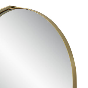 Close-up of Aleah Wall Mirror showing the gold frame and smooth reflective surface.